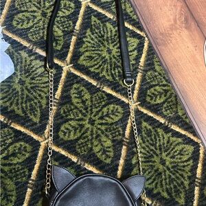Black Cat-Ear Crossbody Bag - Stylish Women's Shoulder Purse
